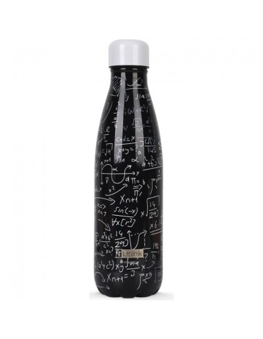 I Drink-thermal water bottle in steel mathematical graphics TOTID0094 Futurart | Futurartshop.com