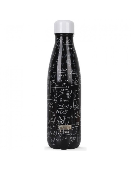 I Drink-thermal water bottle in steel mathematical graphics TOTID0094 Futurart | Futurartshop.com