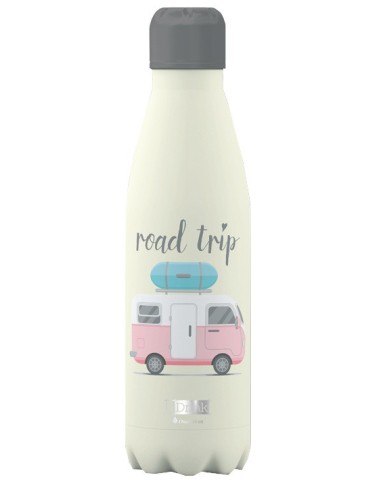 I Drink-thermal water bottle in steel Road trip 500 ml TOTID0047 Futurart | Futurartshop.com