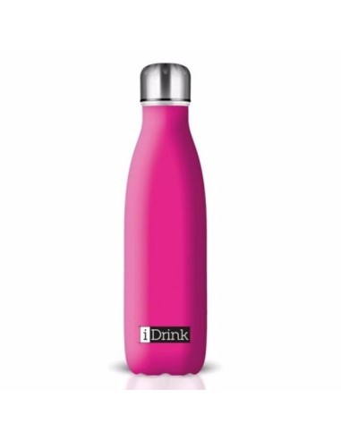 I Drink-thermal water bottle in steel pink color 500 ml TOTID0002 Futurart | Futurartshop.com