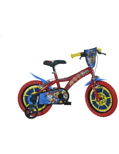 PA Patr Patrol bike 14 " with removable wheels DIN614-PW Dino bikes | Futurartshop.com
