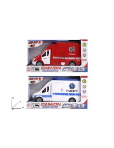 Friction intervention truck with lights and sounds-2 colors MAZ08883 Mazzeo | Futurartshop.com