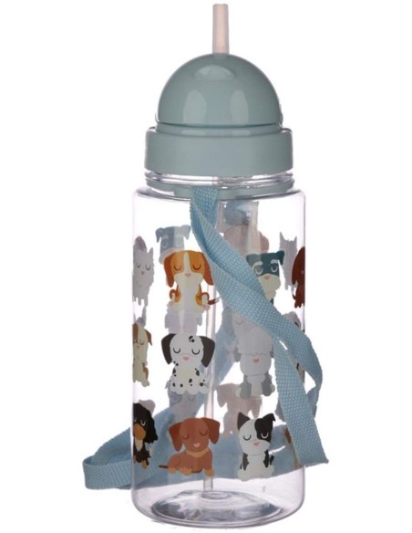 Bottle with doggies and adjustable shoulder strap - 450 ml PUCBOT46 Futurart | Futurartshop.com