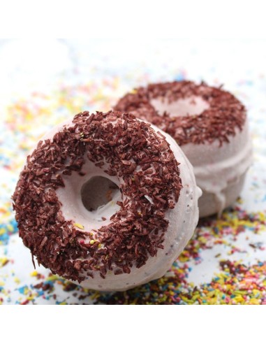 Coconut and chocolate scented donut bath bomb PUCBATH60 Futurart | Futurartshop.com