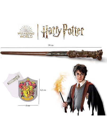 Harr pot Potter wand with Gryffindor crest CIA20192 Futurart | Futurartshop.com