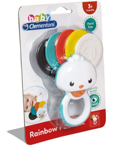 Bab CL Clem-Peacock Rattle Rainbow CLE17325 Clementoni | Futurartshop.com