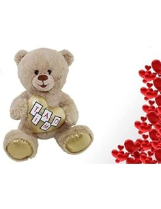 Plush bear with heart and writing I love you-25 cm 4MFGF68157 Futurart | Futurartshop.com