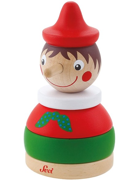 Sevi - Pinocchio impilabile in legno TRU82879 Trudi | Futurartshop.com