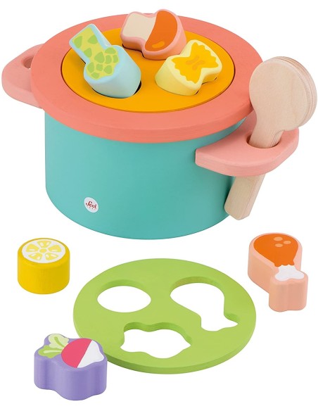 Sevi - Set Pentola con forme a incastro in legno TRU82728 Trudi | Futurartshop.com