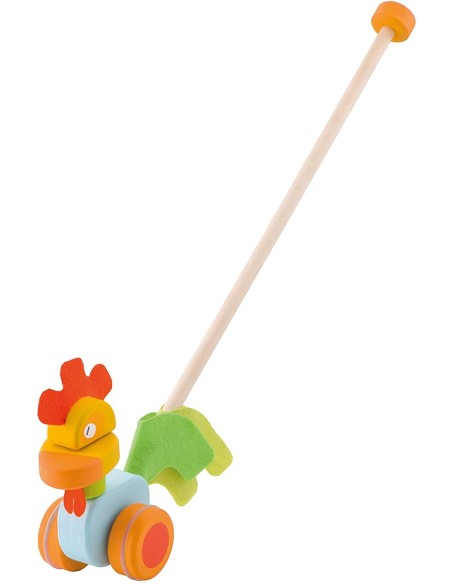 Towable cockerel push along TRU82891 Trudi | Futurartshop.com