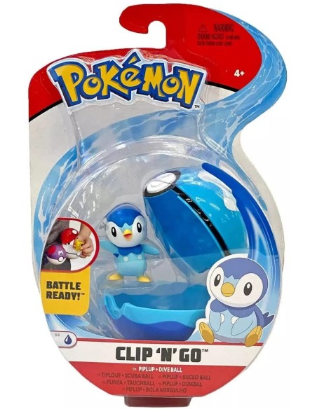 Pokemon ball Clip n ' go-Piplup dive Ball character GIOPKE49000-3 Giochi Preziosi | Futurartshop.com