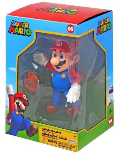 Super Mario - Raccoon Mario con super Leaf OLD40607 Jakks Pacific | Futurartshop.com