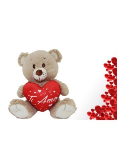 Plush bear with red heart ICE46784 Futurart | Futurartshop.com