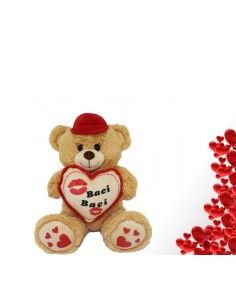 Peluche Orso con cappello e cuore ICE46949 Futurart | Futurartshop.com