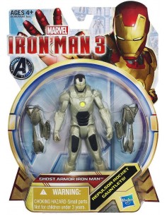 Iron Man 3 - Personnage Iron Man avec armure fantôme OLDA4081/A4084 Hasbro- Futurartshop.com