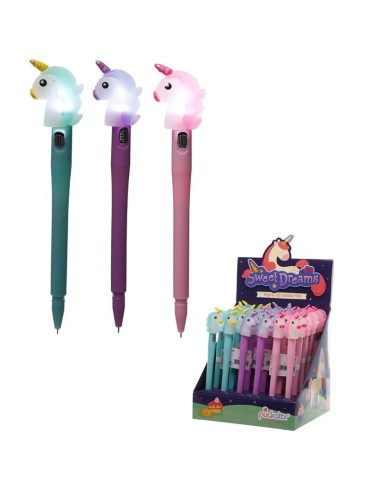 Penna unicorno con Led - 3 modelli PUCPEN130 Futurart | Futurartshop.com