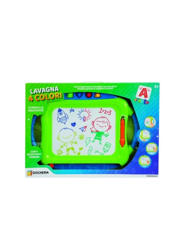 A art-magic chalkboard 2 in 1 with 4 stamps GIOGGI190314 Giochi Preziosi | Futurartshop.com