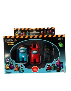 Among Us-Set with 3 characters Light Blue Red Black GAMGAV57315-4 Futurart | Futurartshop.com