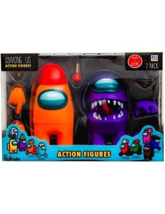 Among Us - set personaggi Arancione e Viola con accessori GAMGAV57316-2 Futurart | Futurartshop.com