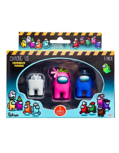 Among Us-Set with 3 characters White Pink Blue GAMGAV57315-2 Futurart | Futurartshop.com