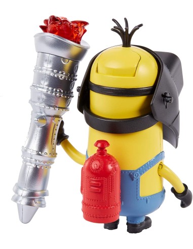 Minions character Kevin with flamethrower TOYGMD91 Mattel | Futurartshop.com