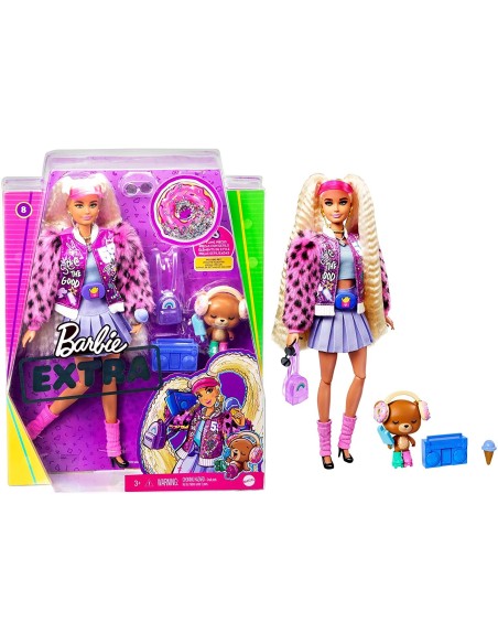 Barbie Extra con giubbino universitario e orsetto TOYGRN27/GYJ77 Mattel | Futurartshop.com