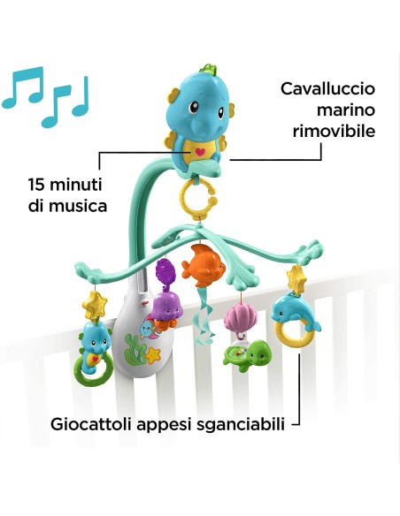 Fisher-Price Giostrina Amici del mare 3 in 1 TOYDFP12 Mattel | Futurartshop.com