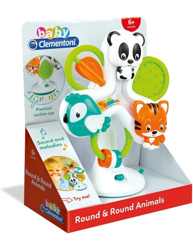 Baby Clem - Giostrina Round e Round Animals CLE17261 Clementoni | Futurartshop.com