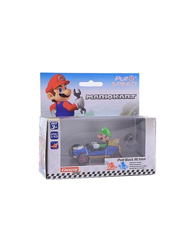 Super Mario car pull & speed Mario kart Mach-character Luigi STA15817059 Carrera go | Futurartshop.com