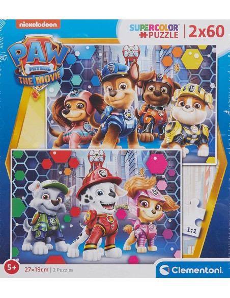 Puzzle Paw Patrol - 2 puzzle x 60 pezzi CLE24787 Clementoni | Futurartshop.com