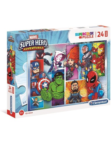 Puzzle Marvel Superhero Adventures - 24 maxi pezzi CLE24208 Clementoni | Futurartshop.com