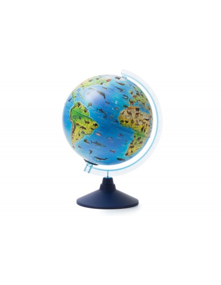 Mappamondo interattivo con animali in rilievo con LED - diametro 25 cm MAG29030 Futurart | Futurartshop.com