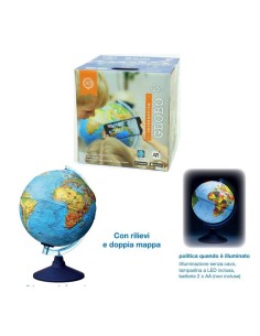 Interactive embossed globe with LED-diameter 25 cm MAG29016 Futurart | Futurartshop.com