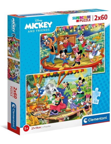 Puzzle Mickey and Friends - 2 puzzle x 60 pezzi CLE21620 Clementoni | Futurartshop.com