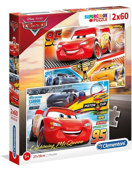 Puzzle Disney Cars - 2 puzzle x 60 pezzi CLE07131 Clementoni | Futurartshop.com