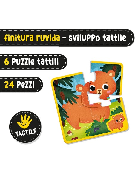 Montessori Baby - Puzzle tattile touch puzzle LIS92680 Lisciani | Futurartshop.com