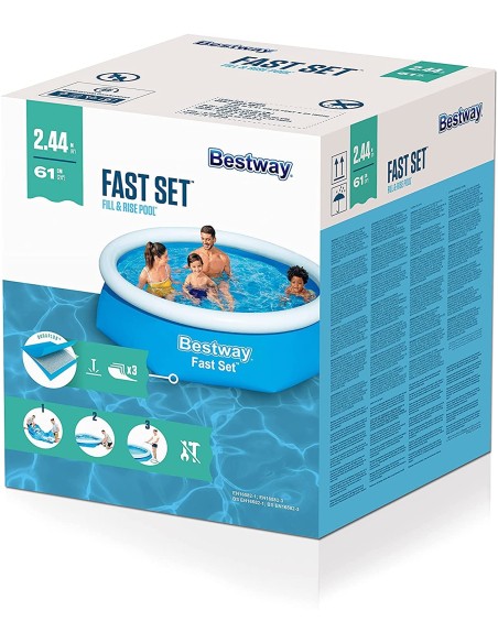 Pool fast set - 244 x 61cm capacity 1.880 liters GLO57448 Bestway | Futurartshop.com