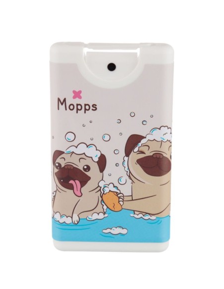 SPRA mani hand sanitizer with images of pugs PUCHAND27 Futurart | Futurartshop.com