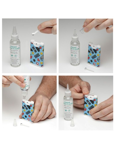 SPRA mani hand sanitizer with images of pugs PUCHAND27 Futurart | Futurartshop.com
