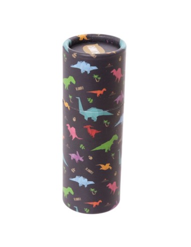Tubo con matite colorate con immagini di dinosauri PUCPCASE10 Futurart | Futurartshop.com