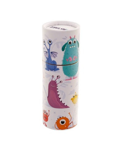 Tube with colored pencils with images of monsters PUCPCASE34 Futurart | Futurartshop.com