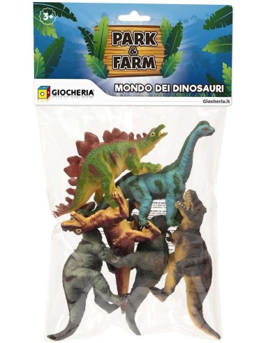 Park and Farm-the world of dinosaurs 6 pieces GIOGGI190247 Giochi Preziosi | Futurartshop.com