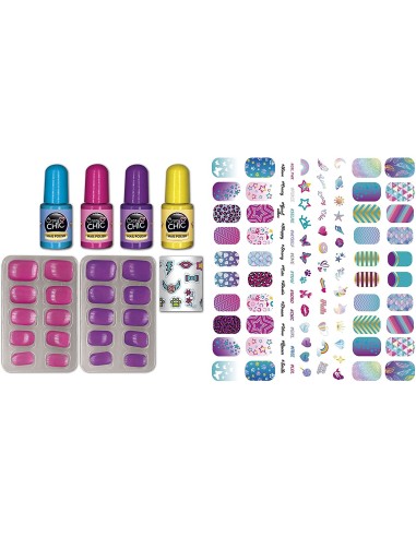 Craz Chic Chic-fluorescent nail kit Shin N nails Glo GL CLE18689 Clementoni | Futurartshop.com