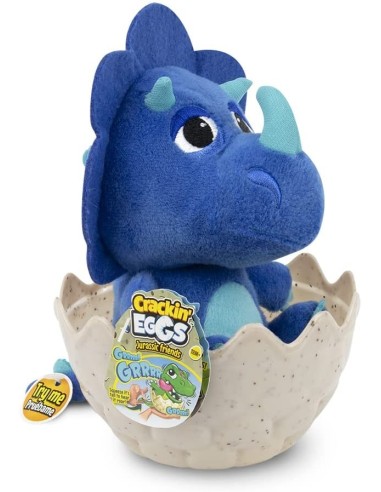 Crackin Eggs-Blue Dinosaur plush toy ROC20288983-4 Rocco Giocattoli | Futurartshop.com