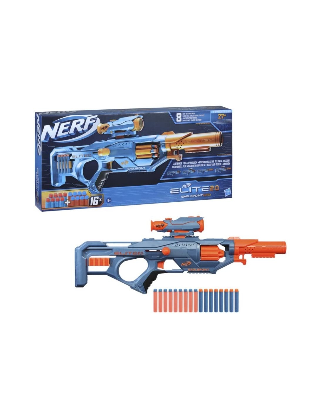 Nerf Elite 2.0 Blaster Eagle Point RD-8 Hasbro