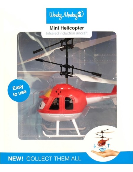 Mini helicopter red color FICHELI-310RD Futurart | Futurartshop.com