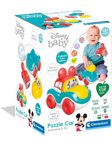 Disney Baby - Macchina puzzle di Topolino 3 in 1 CLE17722 Clementoni | Futurartshop.com