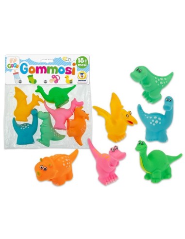 Gommolosi Dinosauri funny 6 pezzi TEO67160 Teorema | Futurartshop.com