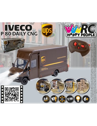 Iveco Radio-Controlled UPS vehicle P80 Dail CN CNG in 1:16 scale FIC34451 Futurart | Futurartshop.com