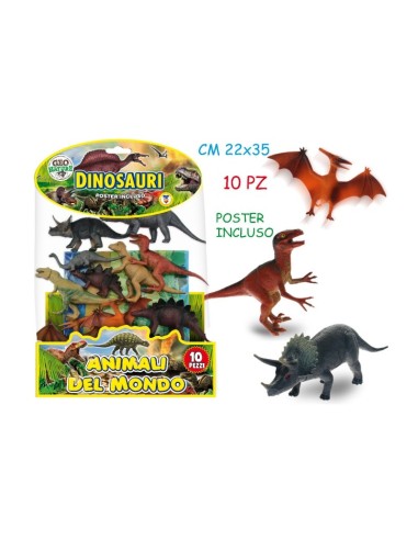 Geo Nature - Il mondo dei Dinosauri 10 pezzi con poster TEO70710 Teorema | Futurartshop.com